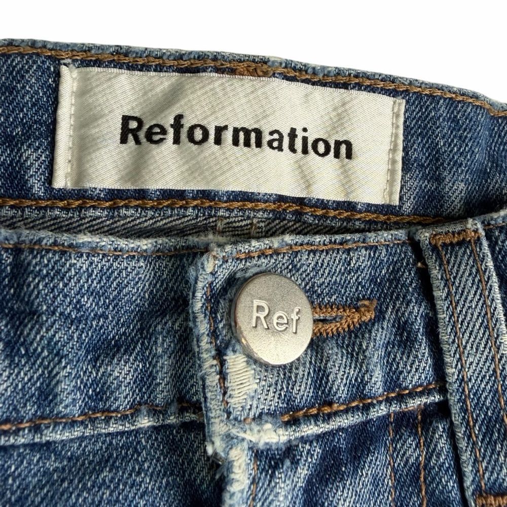 Reformation Julia High waisted Cigarette Jeans Baltic blue size 24 - Picture 7 of 9